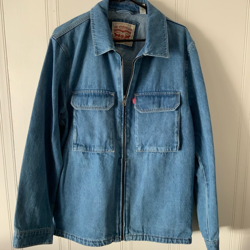 Levi's Blue Denim Bomber Jacket
